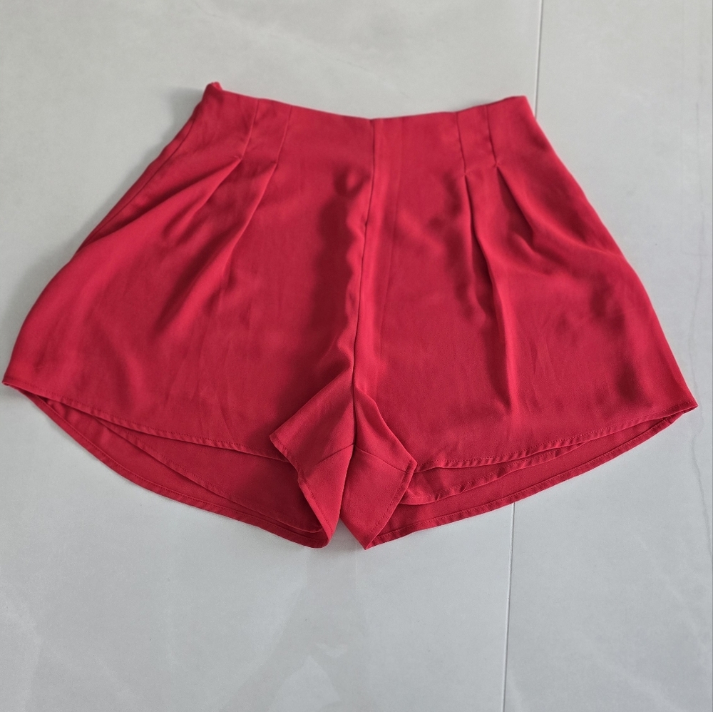 Lush Red High-Waisted Shorts - Size XS